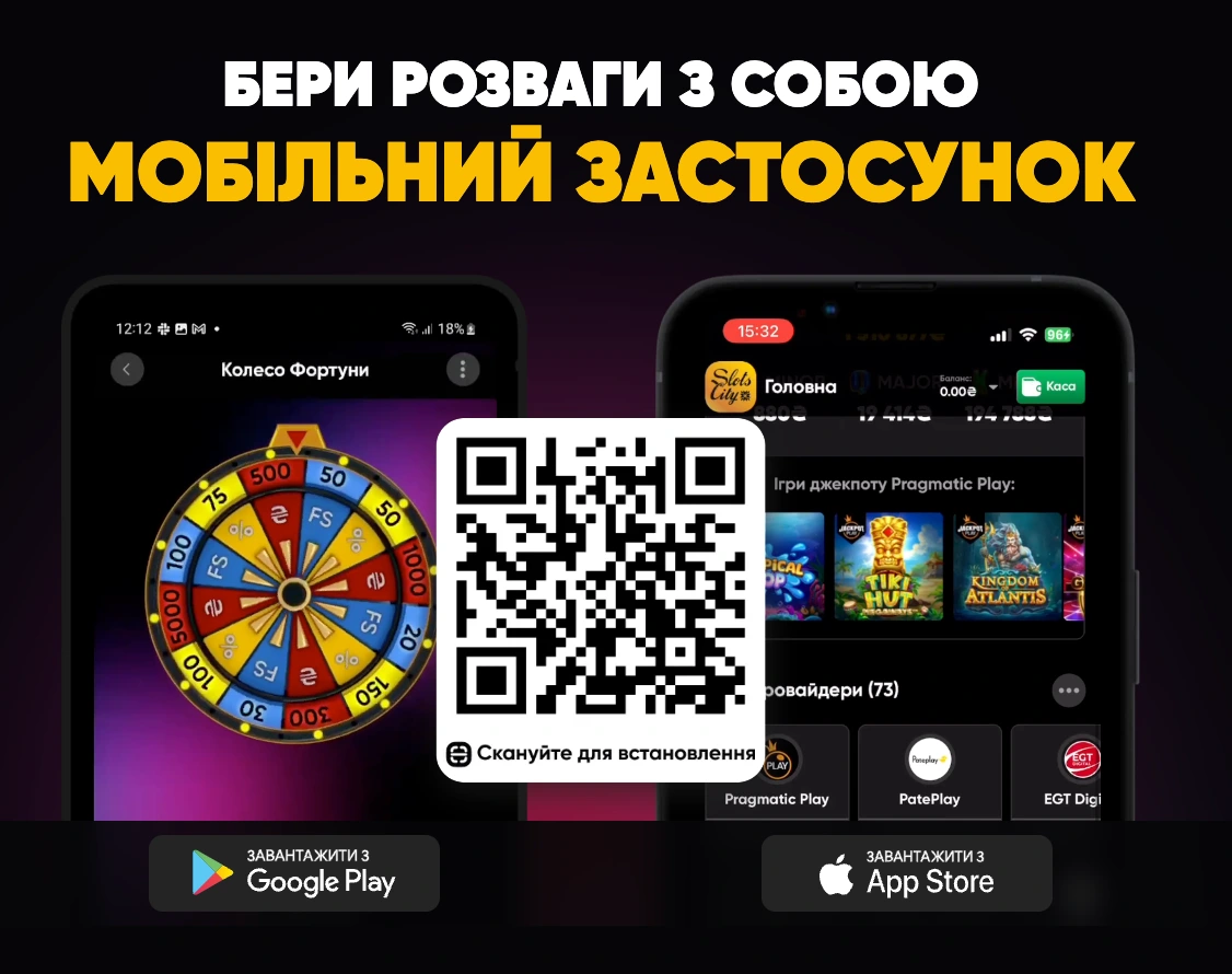 Мобільна версія та додаток Slot City для Android та iOS