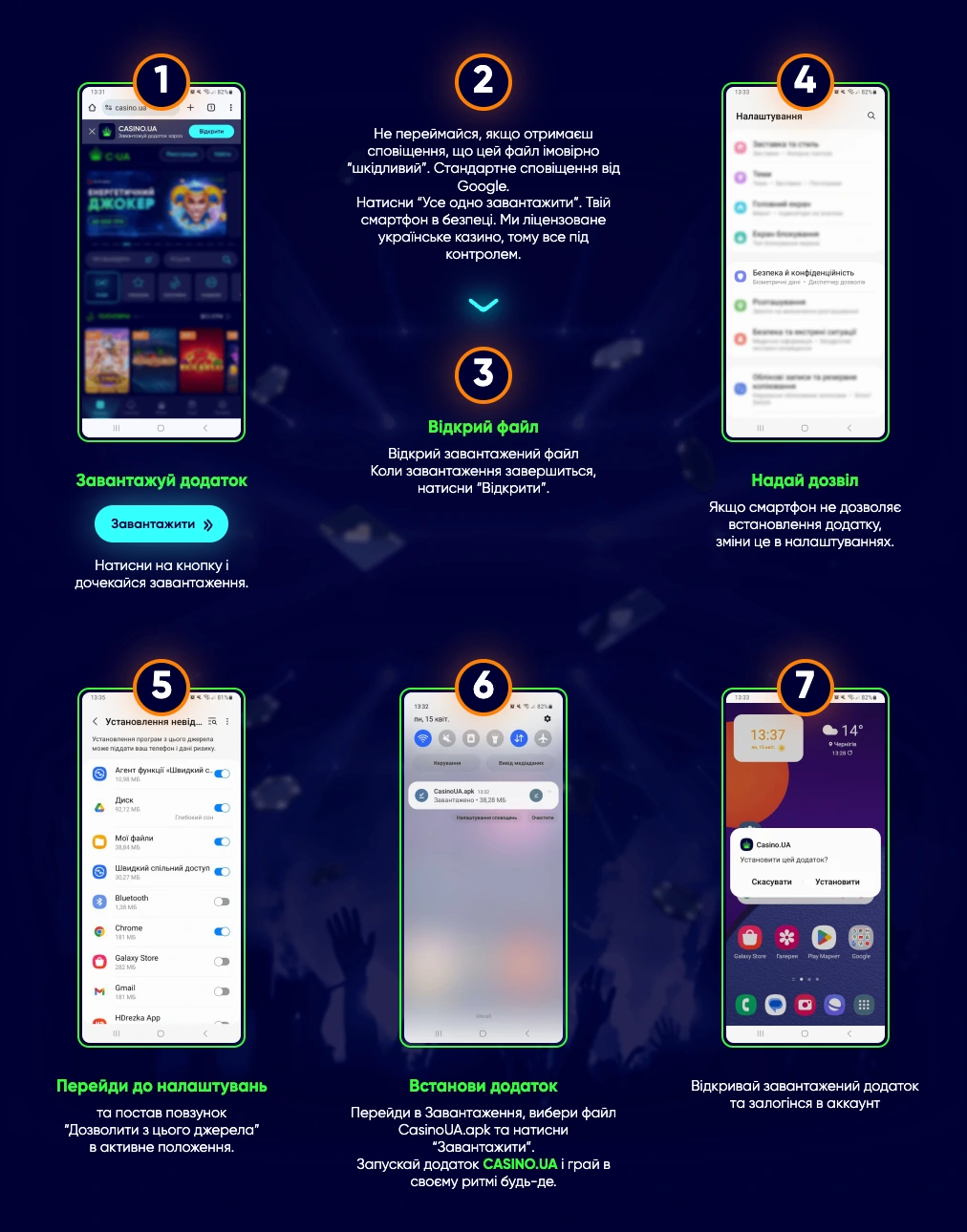 Мобільний додаток Casino.UA